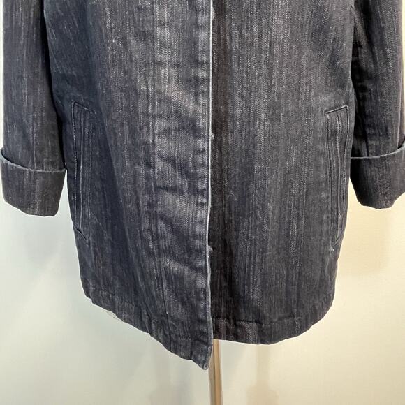 Talbots Denim Jean Jacket Women's Size M Stretch Trapeze Casual Career Boho - Picture 4 of 9